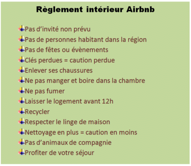 reglement airbnb