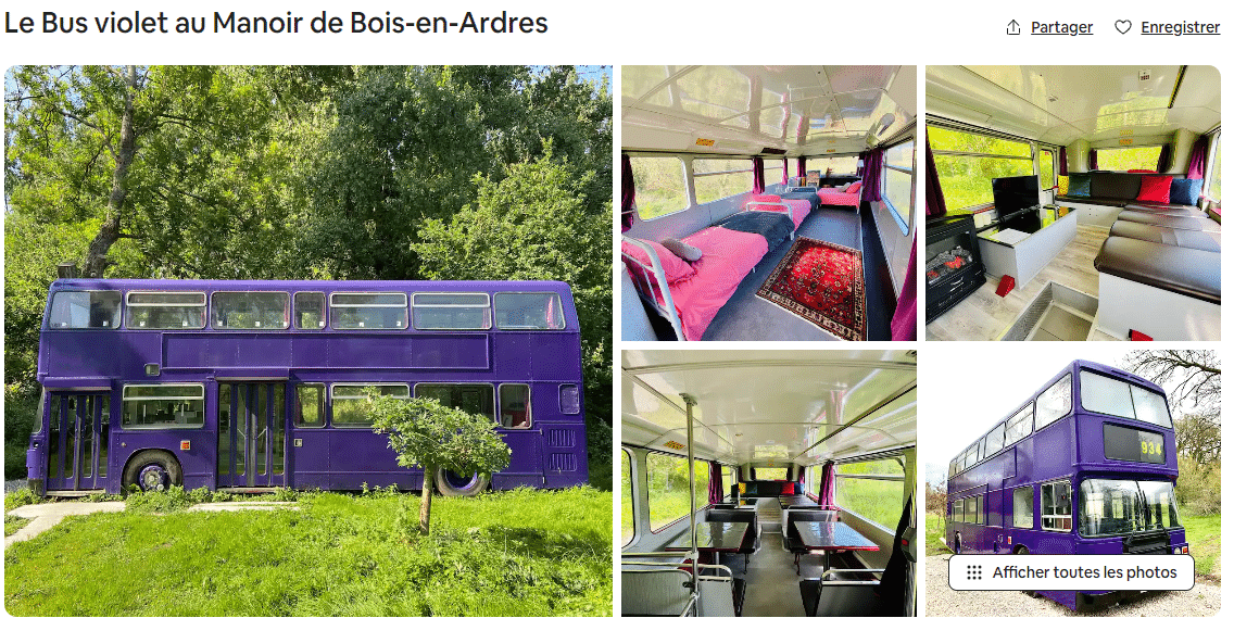 Nuit Insolite au Bus Violet du Manoir de Bois-en-Ardres