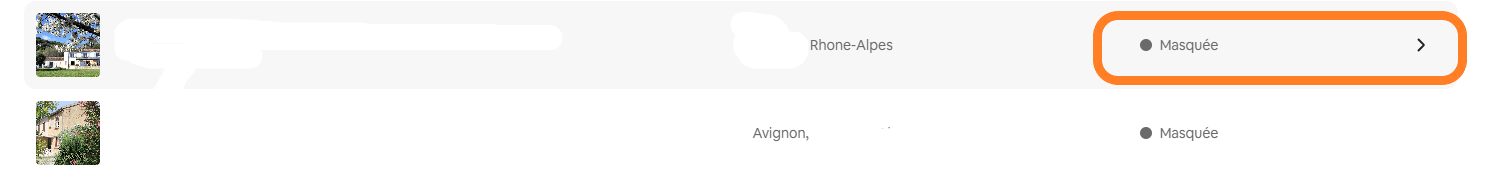 annonce airbnb apparait pas