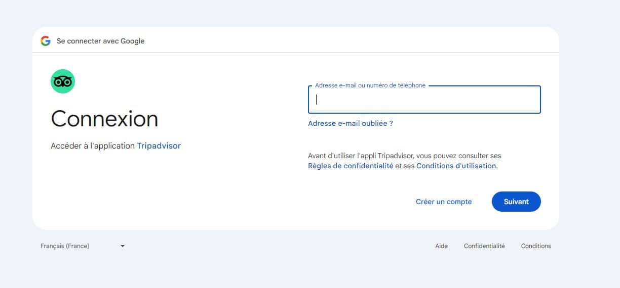 creer compte Tripadvisor