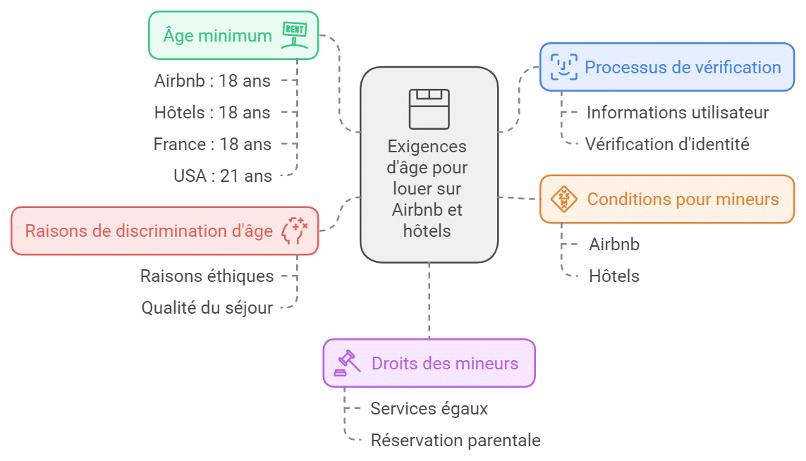 l'âge minimum pour louer un Airbnb ou un hôtel